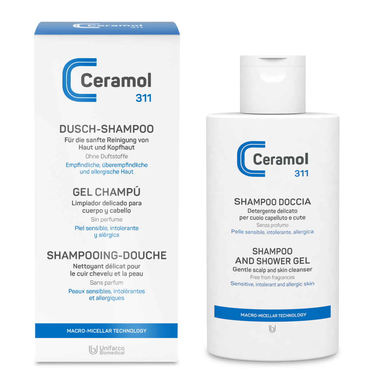 CERAMOL 311 Dusch-Shampoo – Milde Reinigung für Haut & Kopfhaut
