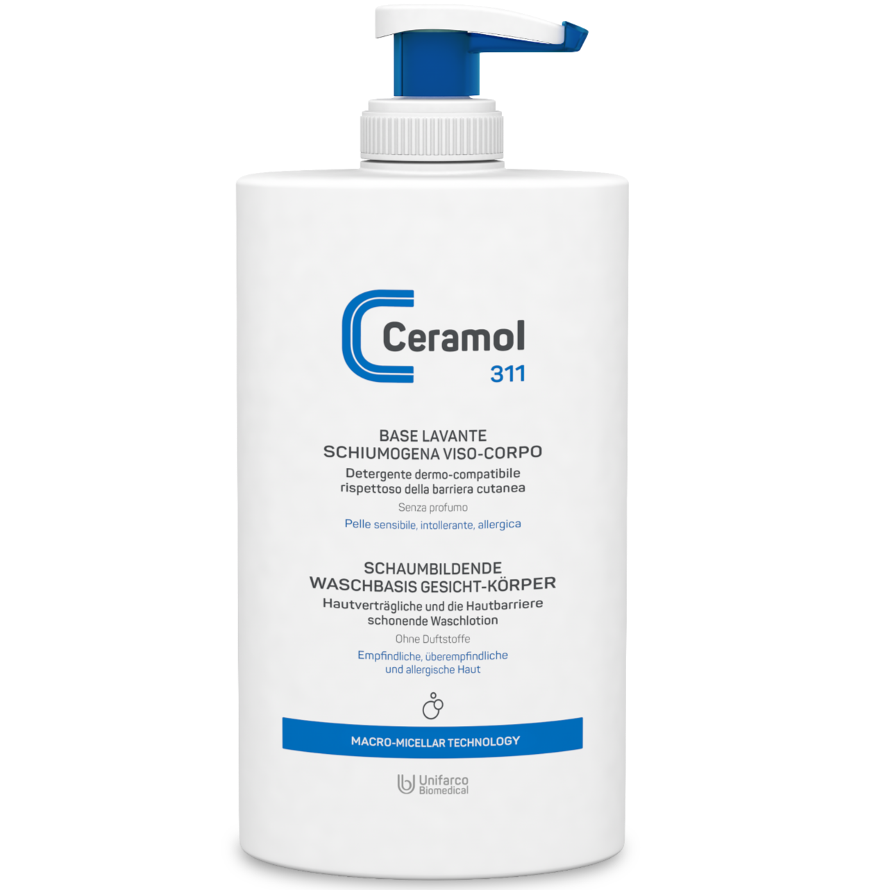 CERAMOL 311 Waschbasis – Milde, schäumende Reinigung für empfindliche und reaktive Haut