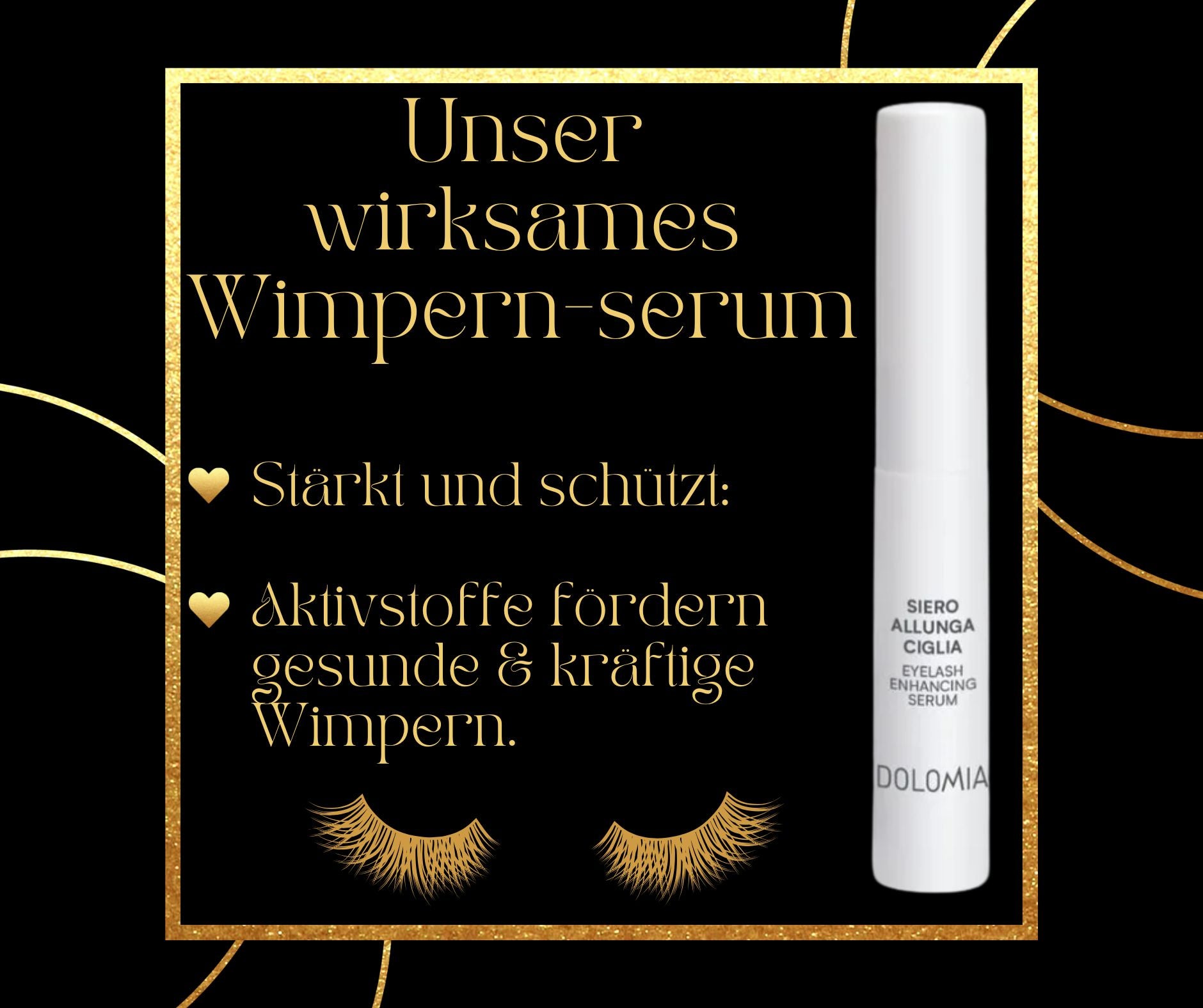 DOLOMIA WIMPERNSERUM Kräftigung & Pflege für natürlich lange Wimpern