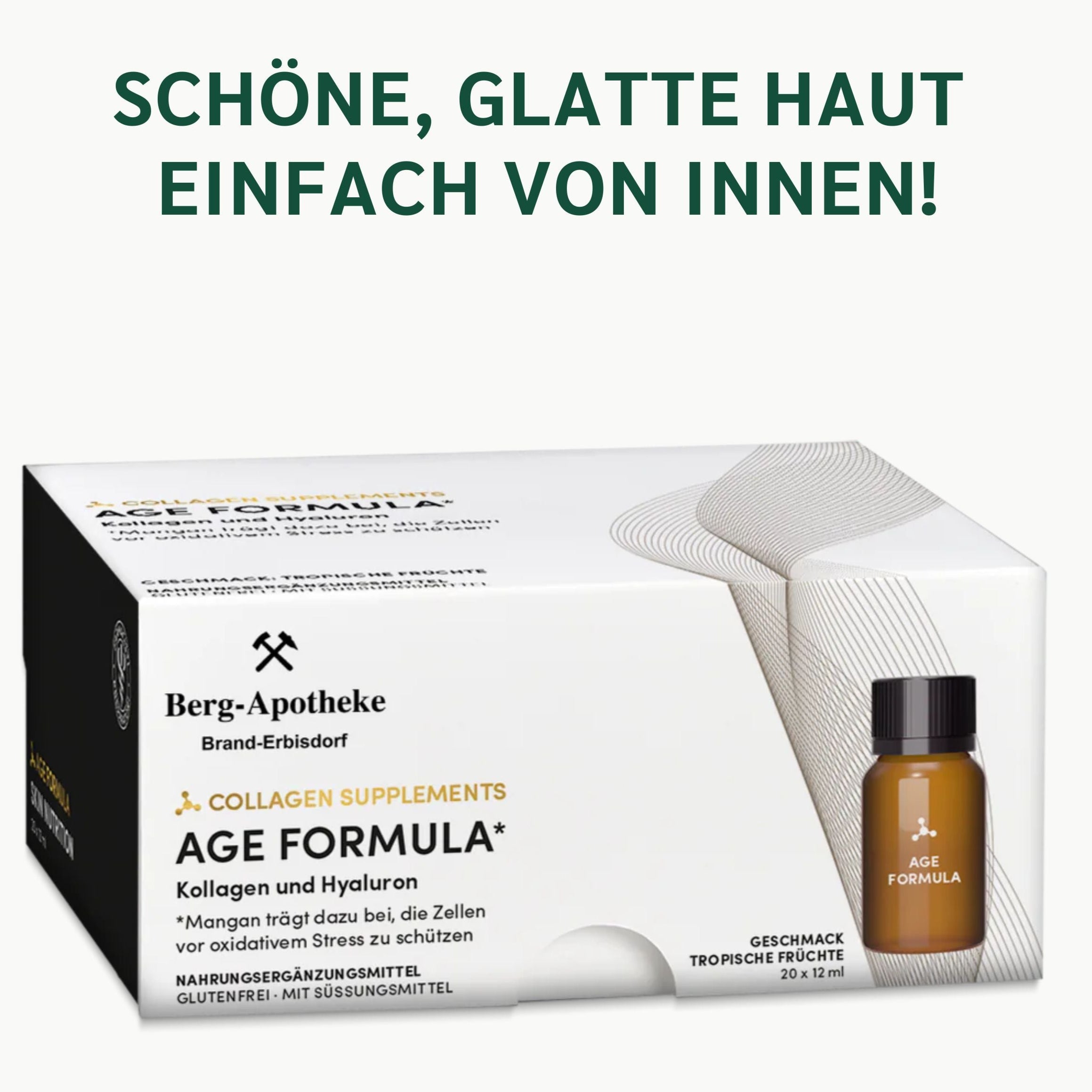AGE FORMULA – Trinkampullen mit VERISOL® Kollagen, Hyaluronsäure & Mangan | 20-Tage-Kur
