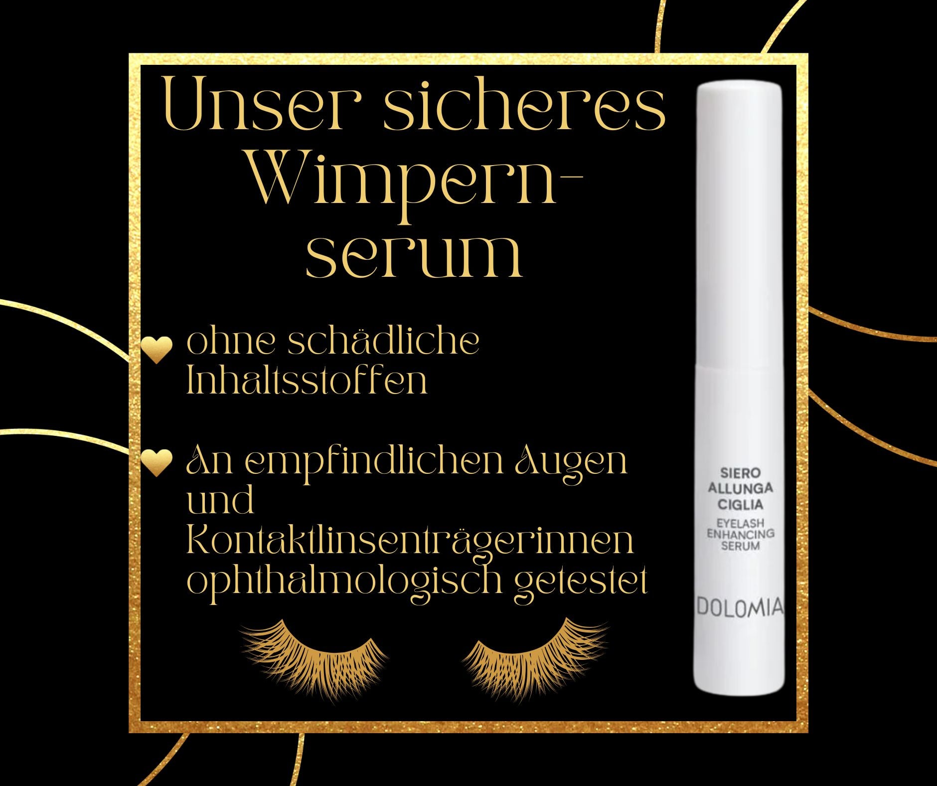 DOLOMIA WIMPERNSERUM Kräftigung & Pflege für natürlich lange Wimpern