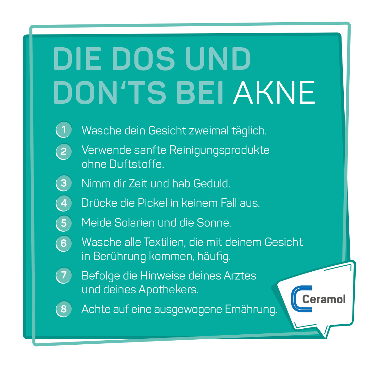 Do's and Don'ts bei Akne