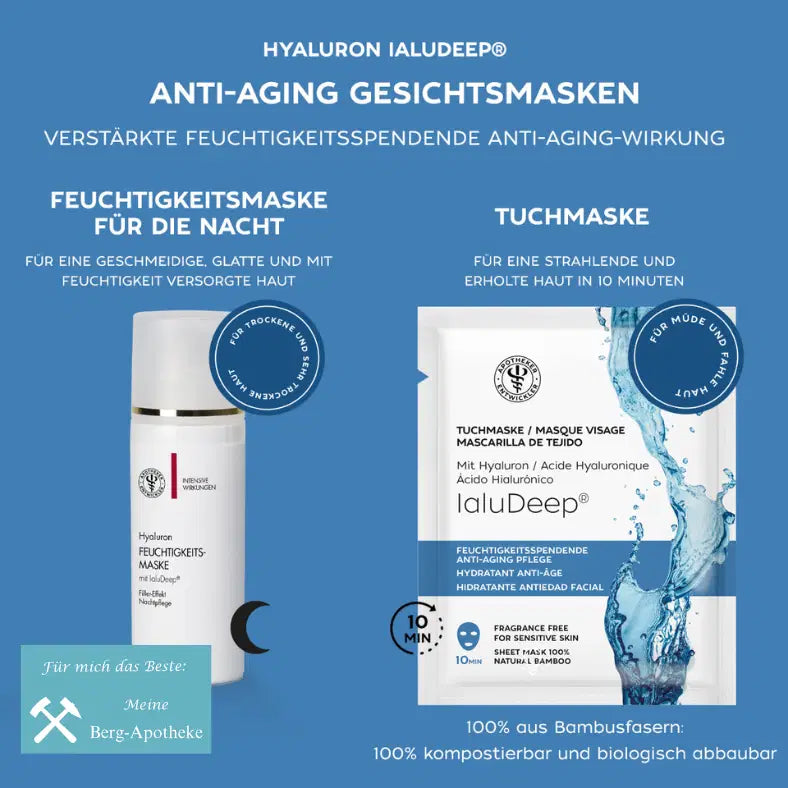 HYALURON FEUCHTIGKEITSMASKE– Tiefenwirksame Pflege mit Hyaluron & Allantoin für samtweiche Haut