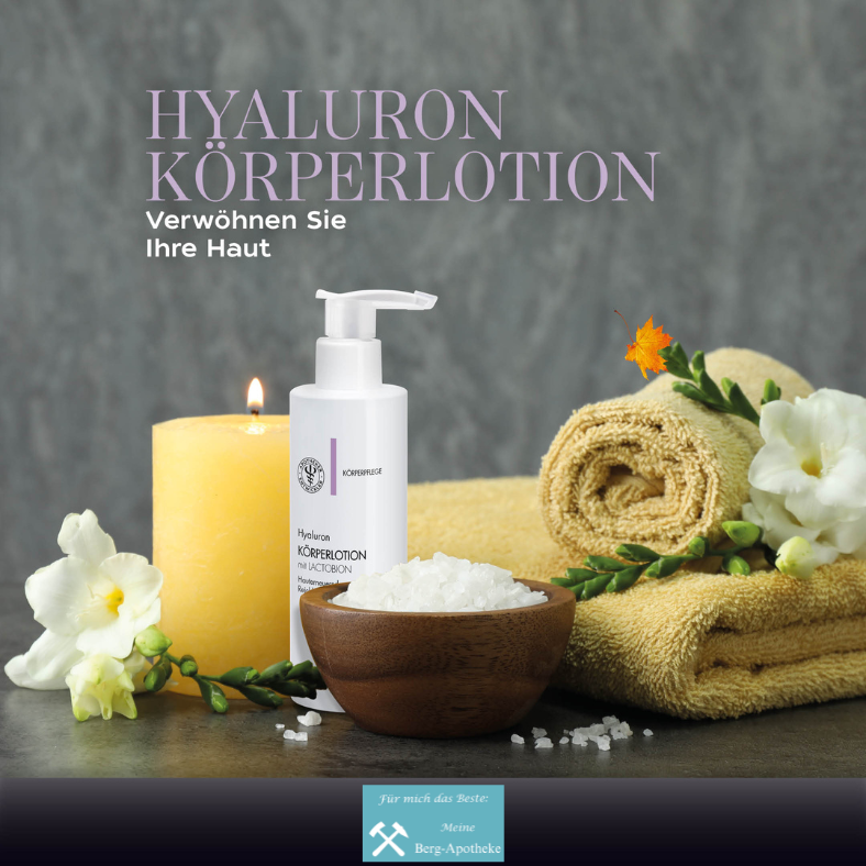 HYALURON  KÖRPERLOTION  – Körperpflege mit Lactobionsäure & Karitébutter für samtweiche Haut und neue Spannkraft