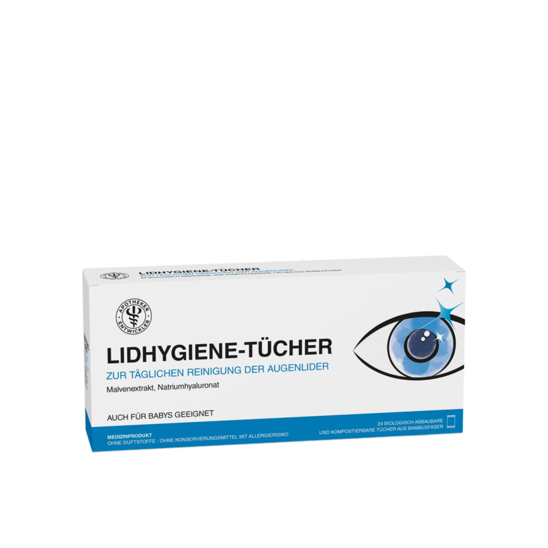 LIDHYGIENE-TÜCHER – Medizinprodukt zur Lidrandreinigung – 24 Stück