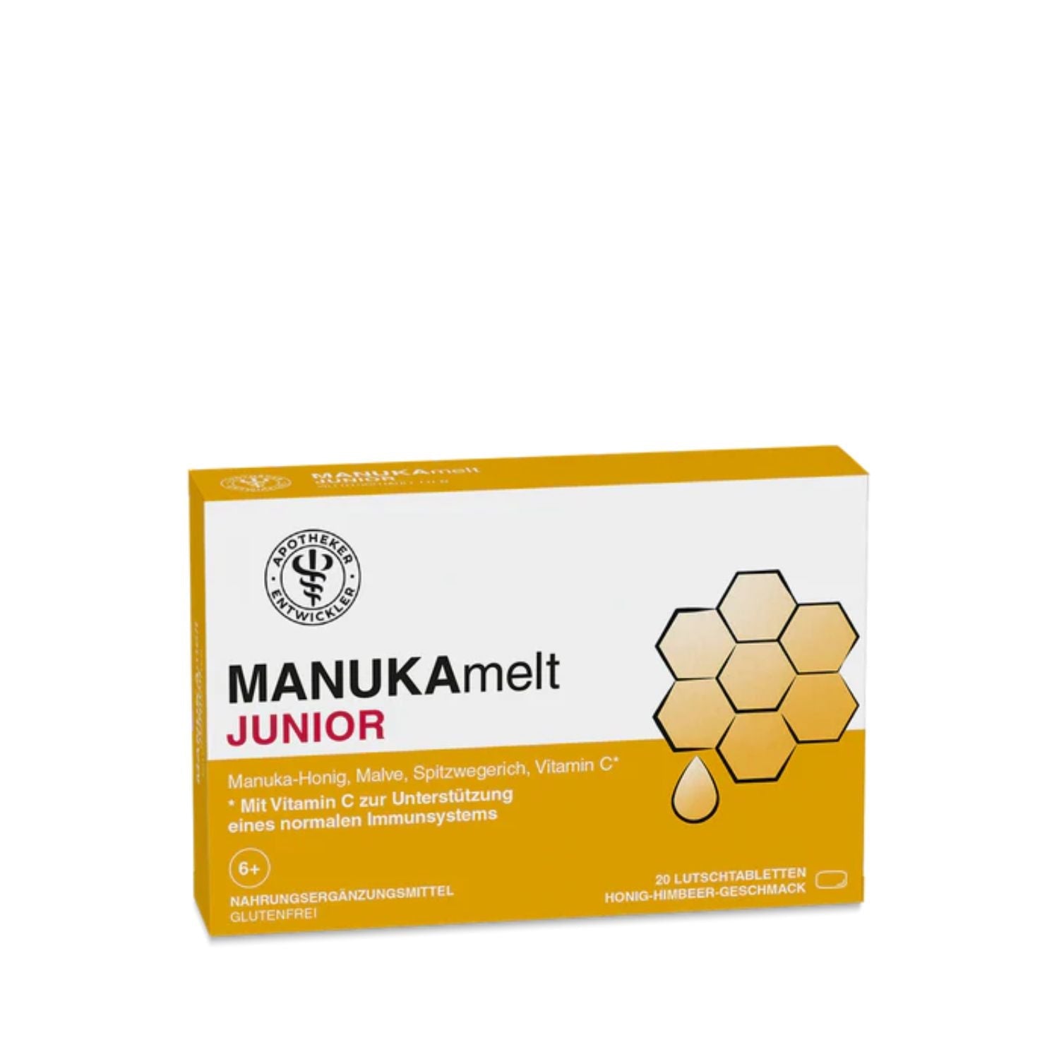 MANUKAmelt JUNIOR Lutschtabletten – für Kinder ab 6 Jahren – 20 Lutschtabletten