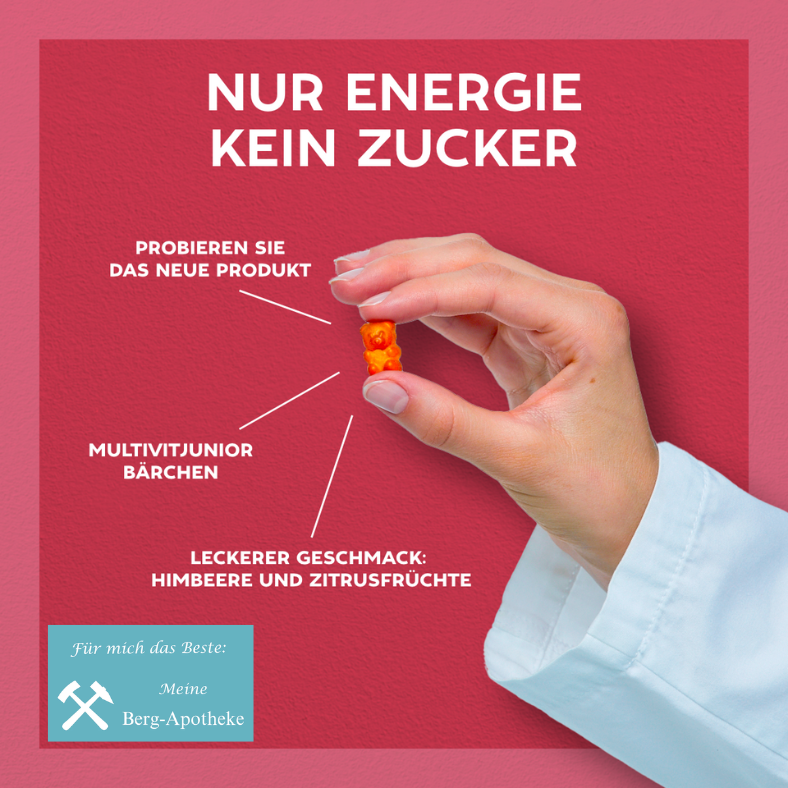 MULTIVIT Junior – Die zuckerfreien Vitaminbärchen für Kinder mit Vitaminen, Geschmack & Spaß