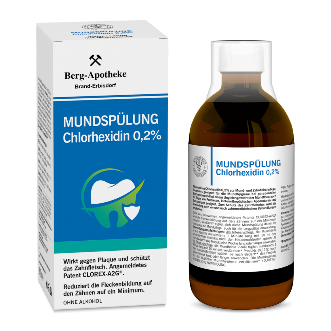 MUNDSPÜLUNG Chlorhexidin 0,2 % – antibakterieller Mundschutz – 200 ml
