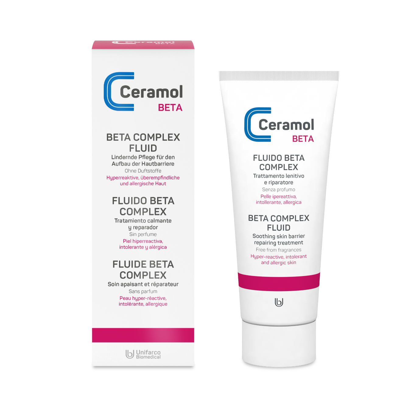 CERAMOL BETA Complex Fluid – Leichtes Pflegefluid für empfindliche und gereizte Haut am ganzen Körper