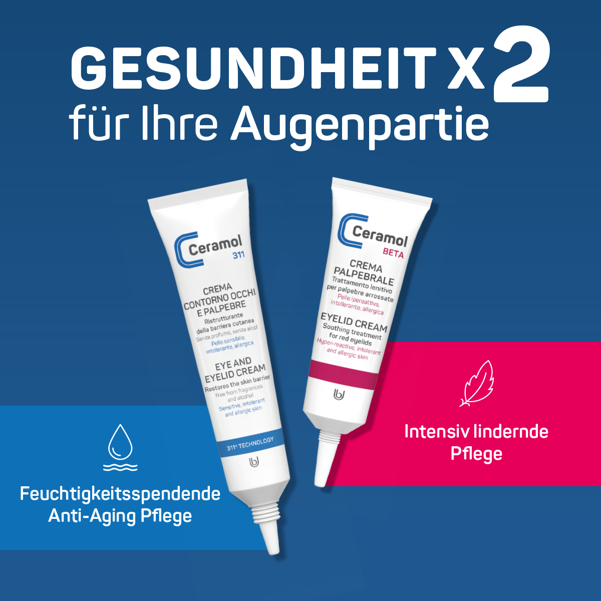 CERAMOL 311 Augen- & Augenlidcreme – Beruhigende Feuchtigkeitspflege für empfindliche Augenpartien