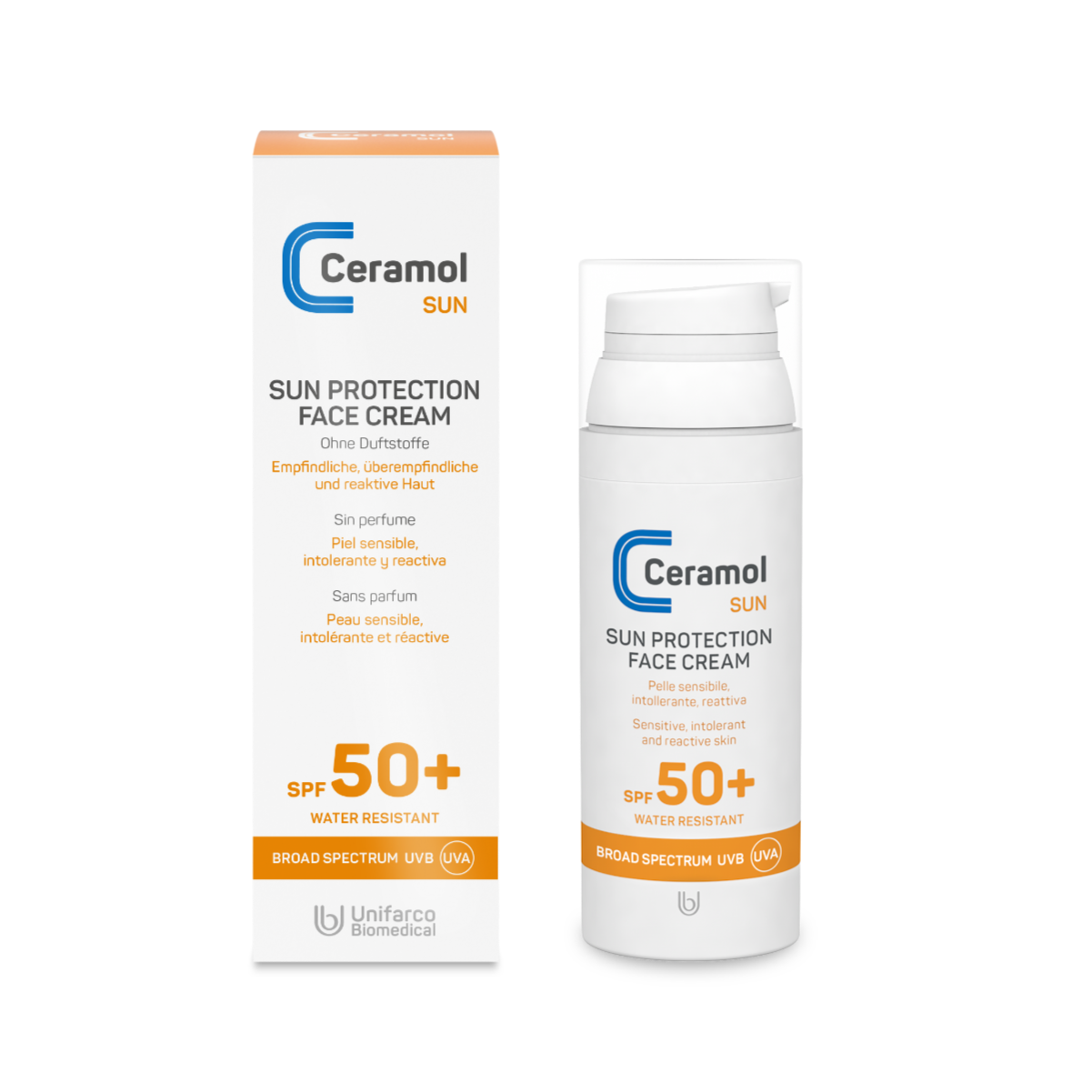 CERAMOL SUN Protection Gesichtscreme SPF 50+ – Sehr hoher Sonnenschutz fürs Gesicht bei empfindlicher & reaktiver Haut