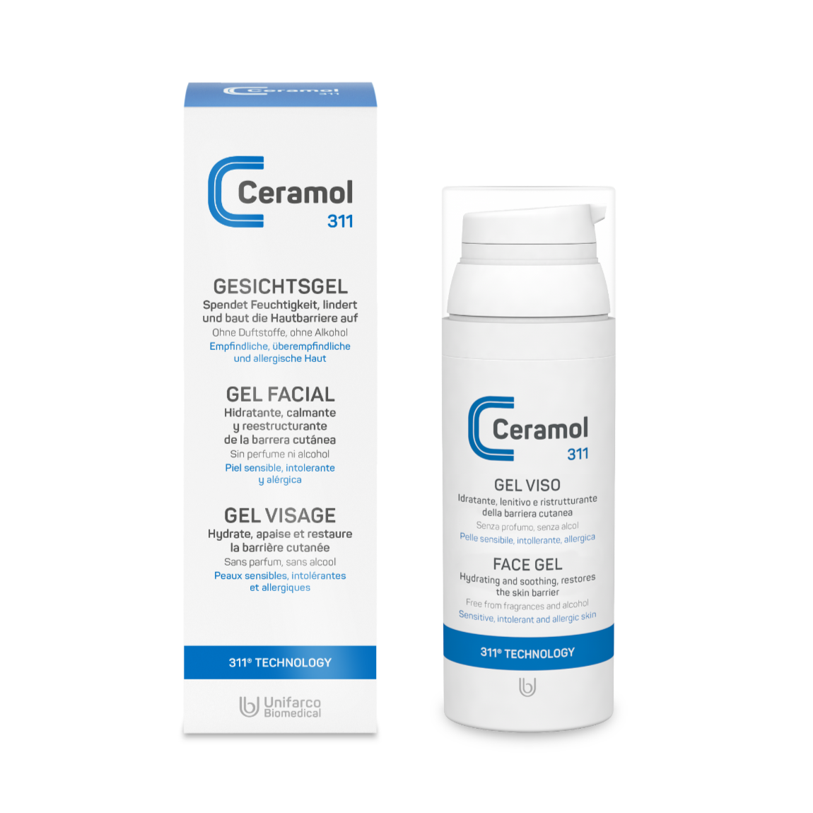CERAMOL 311 Gesichtsgel – Feuchtigkeit, Beruhigung, Pflege und Anti-Aging in einem