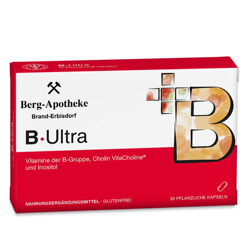 B ULTRA – Kapseln mit aktivierten B-Vitaminen, Cholin & Inositol zur Unterstützung von Nerven & Energie