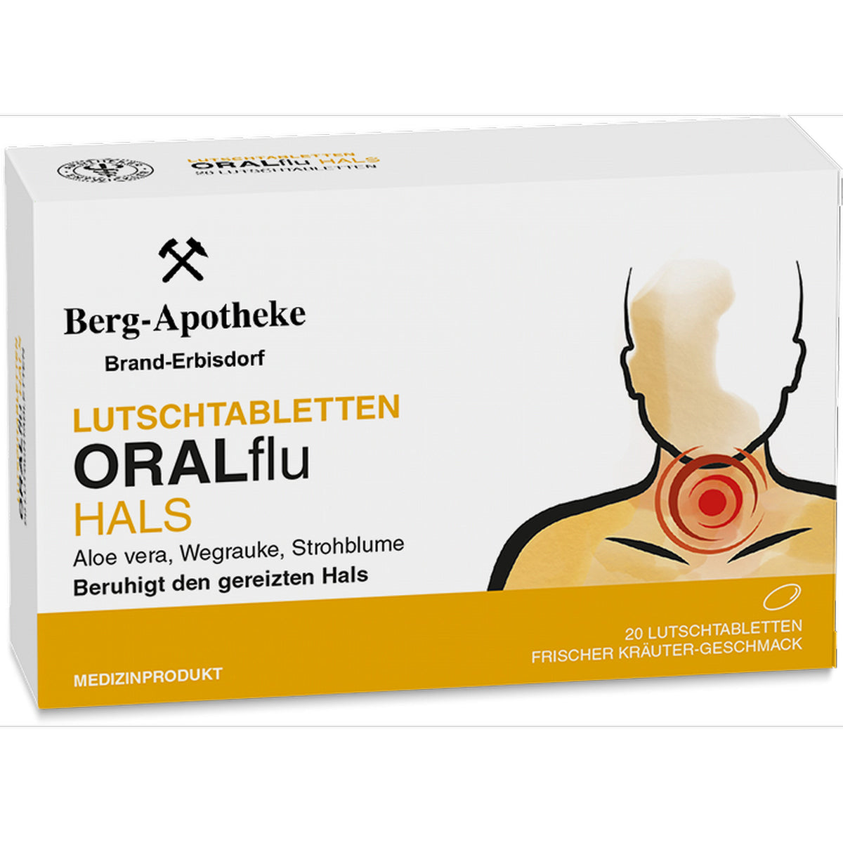 ORALflu HALS Lutschtabletten  Medizinprodukt bei Halsreizungen  20 S