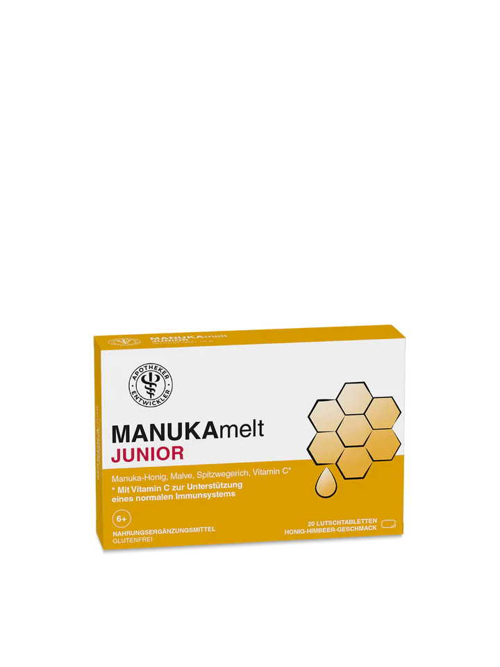 MANUKAmelt JUNIOR – Lutschtabletten für Kinder ab 6 Jahren mit Manuka-Honig & Vitamin C