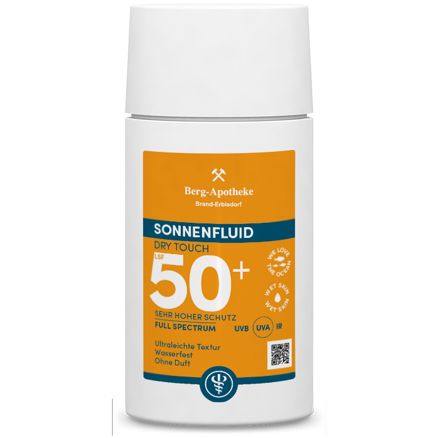 Sonnenfluid Dry Touch LSF 50+ Extraleicht –UVA, UVB und IR- Schutz, der nicht klebt 50 ml